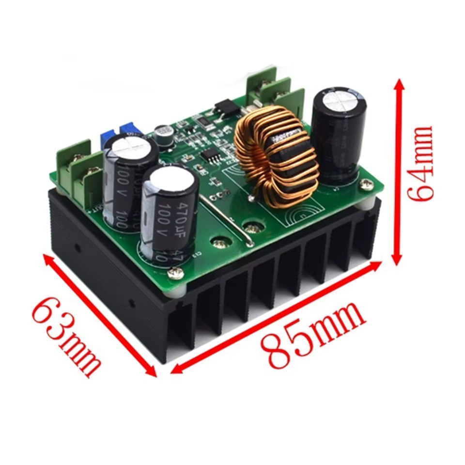Convertidor Elevador DC-DC Boost 600W 10A Entrada 10-60V Salida 12-80V CC/CV Ajustable vista 2