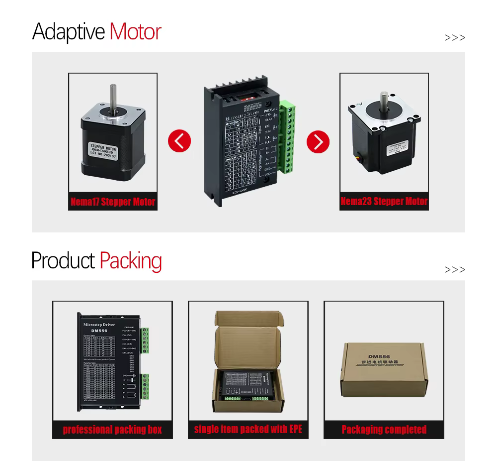 Driver Digital DM556 para Motor Paso a Paso 5,6 A 20-50 VDC vista 3
