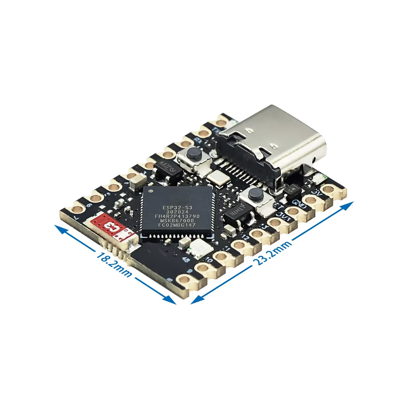 ESP32-S3 SuperMini WiFi Bluetooth 5.0 USB-C ESP32-S3FH4R2 vista 3