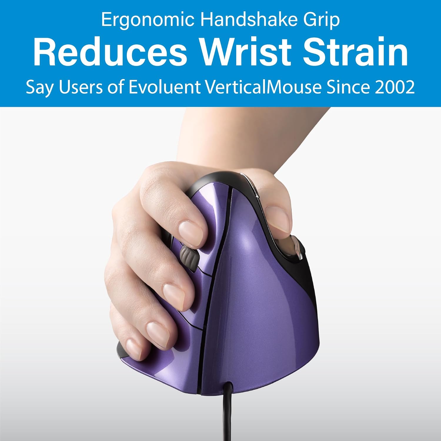 Evoluent VerticalMouse 4 Small VM4S USB con botones configurables vista 2