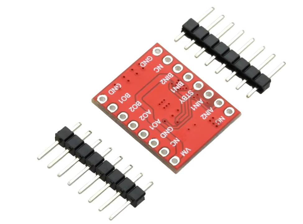 Módulo controlador de motor DC dual DRV8833 rojo 1 A por canal vista 2