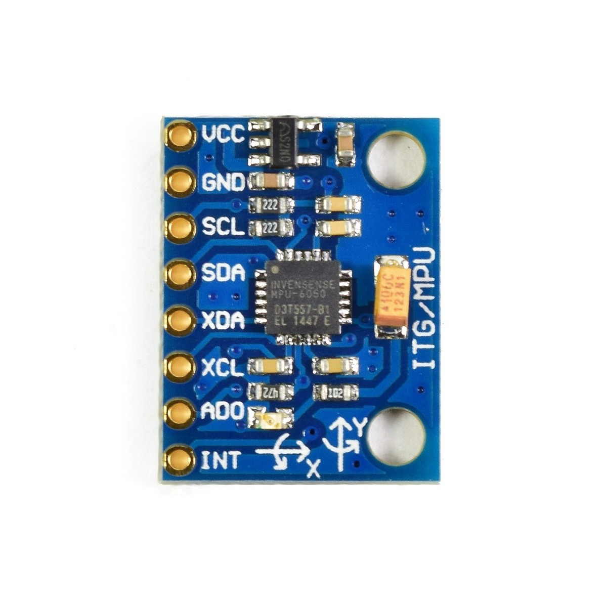 Módulo MPU6050 Acelerómetro y Giroscopio de 3 Ejes I2C vista 2
