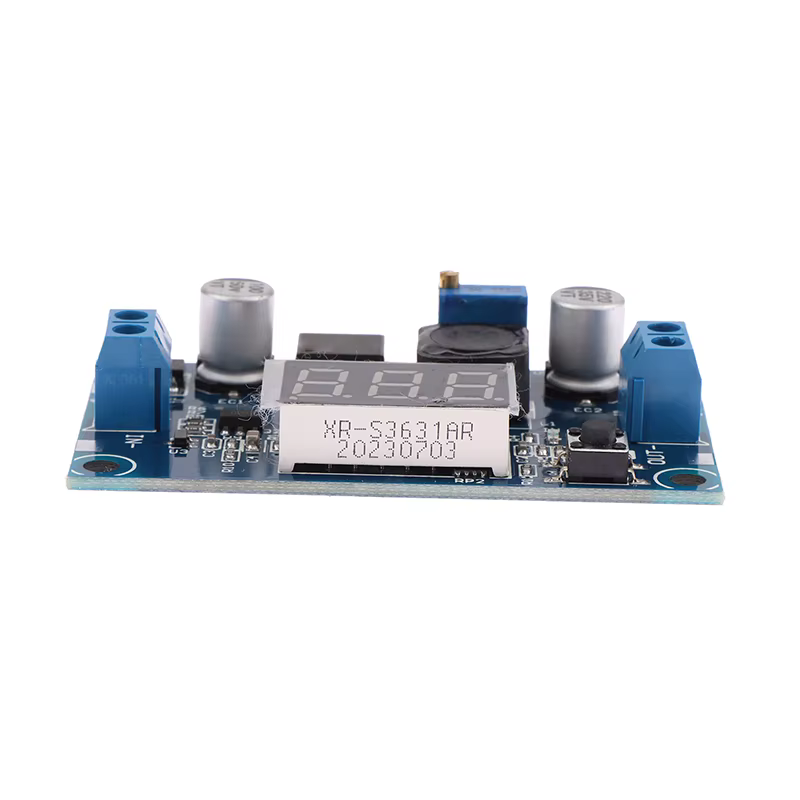 Módulo Convertidor DC-DC Step-Down LM2596 3A Ajustable con Voltímetro LED vista 5