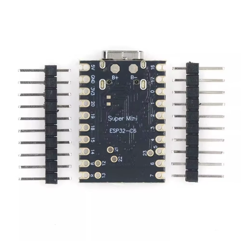 Placa de Desarrollo ESP32-C6 SuperMini WiFi 6 BLE Zigbee Thread USB-C vista 3