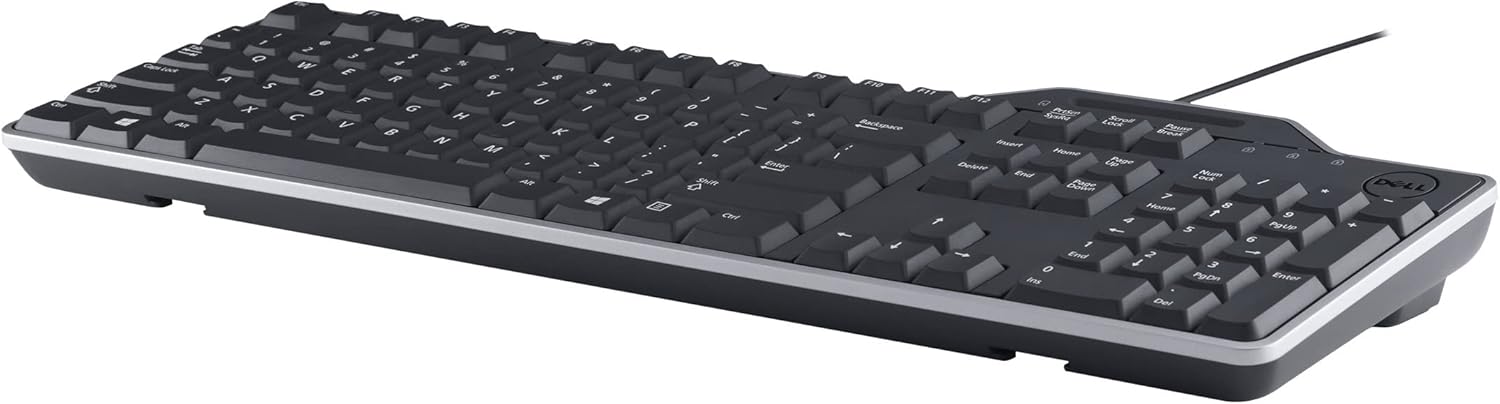 Teclado Dell KB813-BK-US USB con lector de tarjeta inteligente y reposamuñecas vista 2